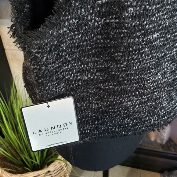 Laundry By Shelli Segal Charcoal Tweed Vest - Picture 8 of 10